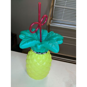 Pineapple Tumbler PINK Victorias Secret Summer vacay Limited Edit very good cond